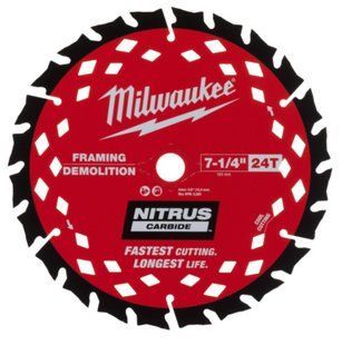 Диск пильный по дереву с гвоздями Nitrus MILWAUKEE, &Oslash;190х30х1,6мм, 24 зуб. 4932499376 фото