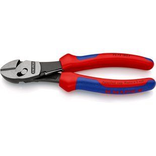 Кусачки&nbsp;боковые&nbsp;(бокорезы)&nbsp;особой&nbsp;мощности&nbsp;TwinForce,&nbsp;&Oslash;5,5мм, 180мм&nbsp;KNIPEX 73&nbsp;72&nbsp;180&nbsp;F,&nbsp;фосфат 73 72 180 F фото