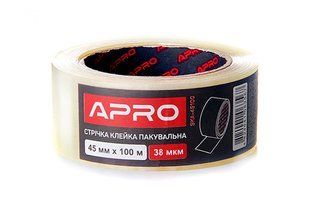 Лента клейкая упаковочная 38мкм 45мм 100м APRO 085349 фото