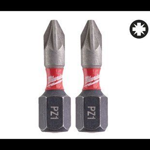 Бита SHOCKWAVE MILWAUKEE, PZ1, 25мм, (2шт) (замена на 4932500355) 4932430860 фото