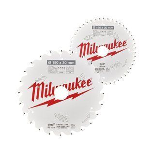 Набор дисков пильных MILWAUKEE &Oslash;190х30х24зуб. + &Oslash;190х30х48зуб. 4932479574 фото