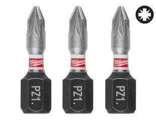 Біта SHOCKWAVE MILWAUKEE, PZ1, 25мм, (3шт) 4932500355 фото
