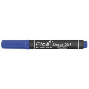 Маркер перманентний Pica Chisel tip, 521/41, зі скошеним носиком, синій 521/41 фото