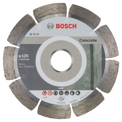 Алмазний диск Standard for Concrete 125-22,23, 10 шт в уп. 2608603240 фото