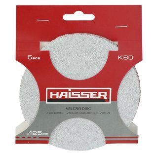Круг шлифовальный самоклеящийся - 125мм, k 60, н-р 5шт (HAISSER) bp_19112 фото