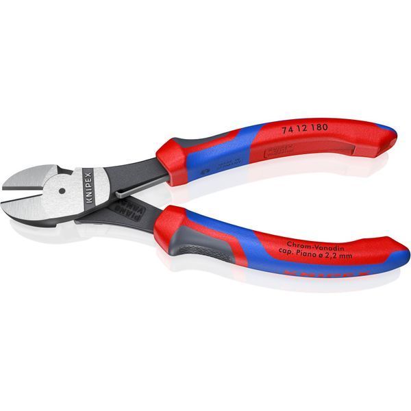Кусачки&nbsp;боковые&nbsp;(бокорезы)&nbsp;особой&nbsp;мощности,&nbsp;&Oslash;3,8мм,&nbsp;180мм&nbsp;KNIPEX&nbsp;74&nbsp;12&nbsp;180,&nbsp;фосфатированные 74 12 180 фото