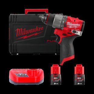 Дрель-шуруповерт аккумуляторная бесщёточная ударная MILWAUKEE, M12 FPD2-202X, 37Нм (ЗУ,2х2Ач,HDкейс) 4933479868 фото