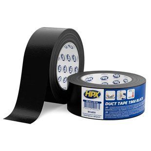 HPX Duct Tape Universal 1900 - 48мм х 50м - армированная клейкая лента, сантехнический скотч, черная BC4850 фото