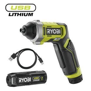 Отвертка аккумуляторная RYOBI USB Lithium RSD4-120T 4В (1х2Ач) 5Нм, 200об/хв 5133006210 фото
