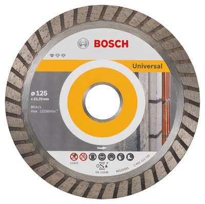 Алмазний диск Standard for Universal Turbo 125-22,23, 10 шт в уп. 2608603250 фото
