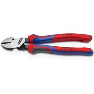 Кусачки&nbsp;боковые&nbsp;(бокорезы)&nbsp;особой&nbsp;мощности,&nbsp;&Oslash;4,2мм,&nbsp;200мм&nbsp;KNIPEX&nbsp;74&nbsp;02&nbsp;200,&nbsp;фосфатированные 74 02 200 фото