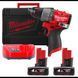 Дрель-шуруповёрт аккумуляторная бесщёточная ударная MILWAUKEE, M12 FPD2-402X, 45Нм (ЗУ,2х4Ач,HDкейс) 4933479869 фото 1