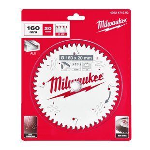 Диск пильный по алюминию Alu PFTE MILWAUKEE, &Oslash;160х20х2,2мм, 52 зуб. 4932471292 фото