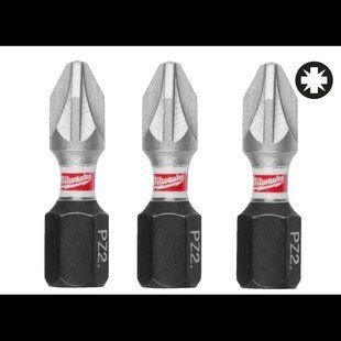 Біта SHOCKWAVE MILWAUKEE, PZ2, 25мм, (3шт) 4932500356 фото