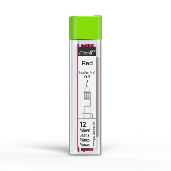 Запасні стрижні PICA 7031 Fine Dry червоний 0,9мм, 12шт 7031 фото