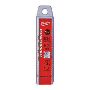 Сверло по металлу THUNDERWEB HSS-G MILWAUKEE, DIN338, &Oslash;5,2x86х52мм, (10шт) 4932430548 фото