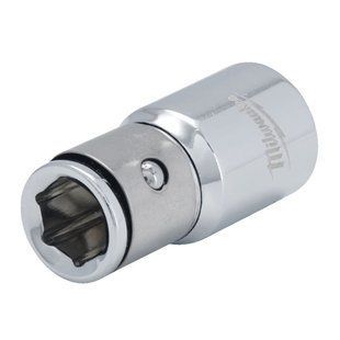 Переходник хромированный MILWAUKEE с квадрата 1/4'' на 1/4'' Hex 4932493961 фото