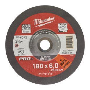 Диск зачистной по металлу MILWAUKEE, SG 27/180х6 PRO+, &Oslash;180мм 4932451503 фото