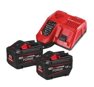 Енергокомплект Li-Ion MILWAUKEE, M18 FORGENRG-122 (зарядний пристрій M12-18 FC, 2 акумулятори М18 FB12 12Аг, картонне пакування) 4933498610 фото