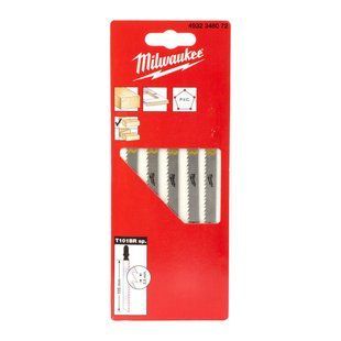 Полотна для лобзиків T101BR MILWAUKEE, 105х2,5мм, (5шт), (зворотній різ) 4932348072 фото