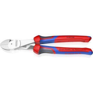 Кусачки&nbsp;боковые&nbsp;(бокорезы)&nbsp;особой&nbsp;мощности,&nbsp;&Oslash;4,6мм,&nbsp;250мм&nbsp;KNIPEX&nbsp;74&nbsp;05&nbsp;250,&nbsp;хромированные 74 05 250 фото