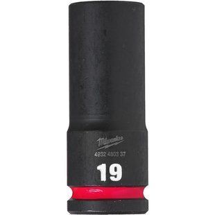 Головка ударная ShW 1/2'' SKT MILWAUKEE, удлиненная, 19мм 4932480337 фото