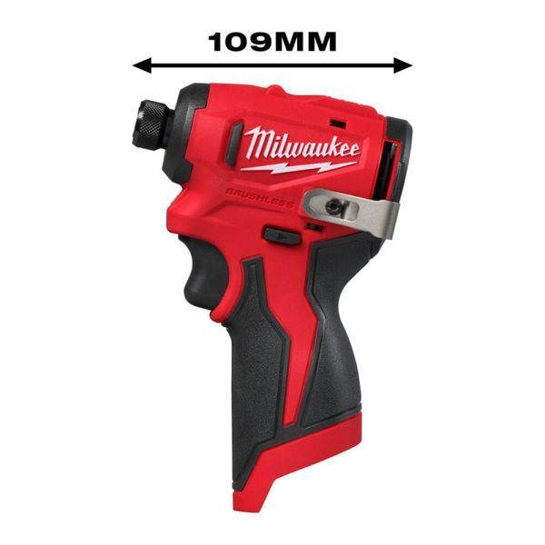 Шуруповерт ударный аккумуляторный бесщеточный 1/4'' HEX MILWAUKEE, M12 BLIDRC-202С, 124Нм 4933499690 фото