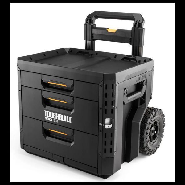 Ящик для инструментов TOUGHBUILT TB-B1-D-R93 StackTech на колесах 1+2 выдвижными ящиками TB-B1-D-R93 фото