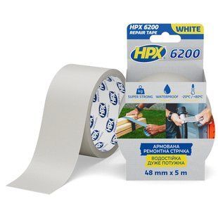 HPX 6200 - 48мм х 25м - белая армированная ремонтная лента CW5025 фото
