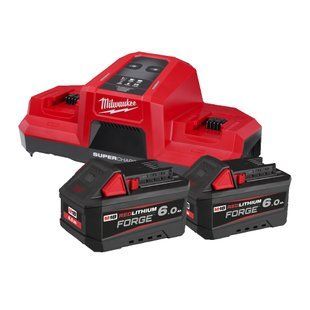 Енергокомплект Li-Ion MILWAUKEE, M18 FORGENRG-602 DBSC (зарядний пристрій M18 DBSC, 2 акумулятори М18 FB6 6Аг, картонне пакуванн 4933498549 фото