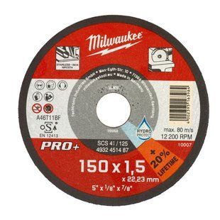 Диск отрезной по металлу MILWAUKEE, SCS 41/150х1,5 PRO+, &Oslash;150мм 4932471386 фото