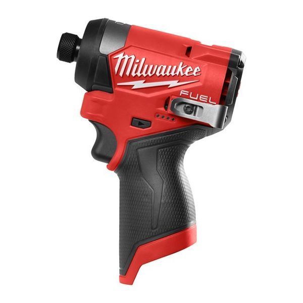 Шуруповерт ударний акумуляторний безщітковий 1/4'' HEX MILWAUKEE, M12 FID2-0, 170Нм (каркас, кліпса для реміня, тримач для біт, картонне пакування) 4933479876 фото