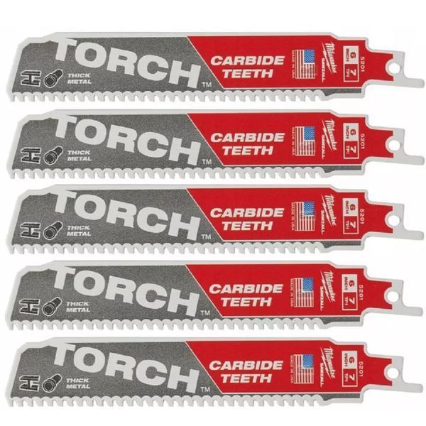 Полотно для сабельных пил TORCH CARBIDE MILWAUKEE, 150х3,1мм, (5шт), (металл) 48475501 фото