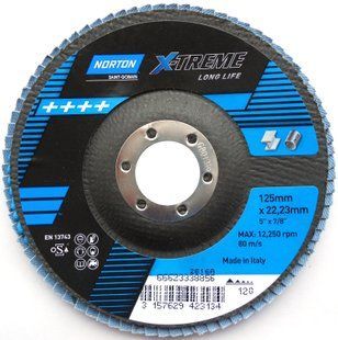 Круг лепестковый шлифовальный 125х22 мм NORTON VULCAN X-TREME 70V804 фото
