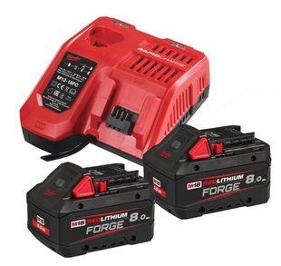 Енергокомплект Li-Ion MILWAUKEE, M18 FORGENRG-802 (зарядний пристрій M12-18 FC, 2 акумулятори М18 FВ8 8Аг, картонне пакування) 4933498612 фото