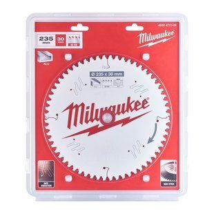 Диск пиляльний по алюмінію Alu PFTE MILWAUKEE, діаметр 235х30х2,4мм, 60 зуб. 4932471309 фото