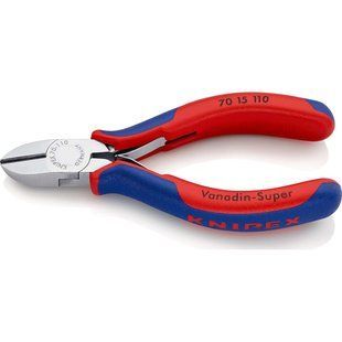 Кусачки&nbsp;боковые&nbsp;(бокорезы),&nbsp;&Oslash;3,0мм, 110мм&nbsp;KNIPEX&nbsp;70&nbsp;15&nbsp;110,&nbsp;хромированные 70 15 110 фото