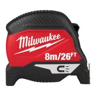 Рулетка магнитная MAGNETIC MILWAUKEE (Gen4), 8м/26фт (30мм) 4932498771 фото