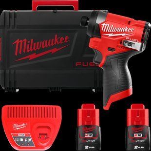 Шуруповерт ударный аккумуляторный бесщёточный 1/4'' HEX MILWAUKEE, M12 FID2-202Х, 170Нм 4933479877 фото