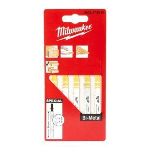Полотна для лобзиків SPECIAL MILWAUKEE, 60х1,9мм (5шт), (ламінат, паркетна дошка) 4932373083 фото