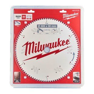 Диск пиляльний по алюмінію Alu PFTE MILWAUKEE, діаметр 305х30х3,0мм, 96 зуб. 4932471323 фото