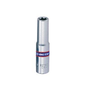Головка торцевая хромированная TORX Е-стандарт 1/4" KING TONY, E8, удлиненная 227508M фото