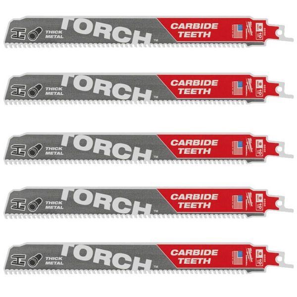 Полотно для шабельних пил TORCH CARBIDE MILWAUKEE, 230х2,5мм, (5шт), (метал) 48475552 фото