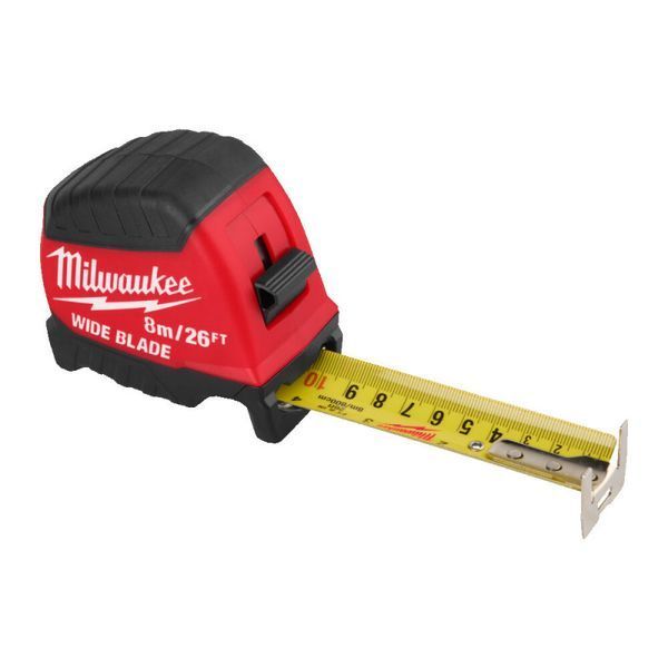 Рулетка WIDE BLADE MILWAUKEE (Gen2), 8м/26фт (35мм) 4932499206 фото