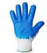 Перчатки трикотажные Вампирка Trident latex бело-синие с латексным покрытием арт 1014 1014 фото 2