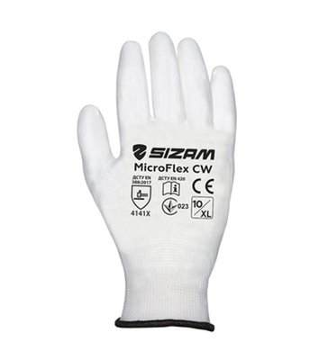 Трикотажні рукавички з поліуретановим покриттям MICROFLEX CW, розмір 6, арт. 34000 34004 фото