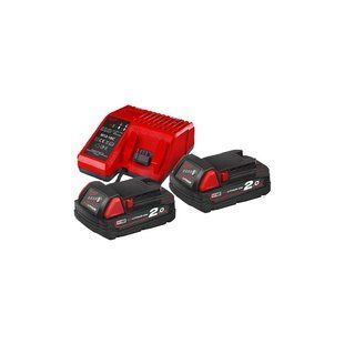 Енергокомплект Li-Ion MILWAUKEE, M18 NRG-202 (зарядний пристрій M12-18C, 2 акумулятори М18 В2 2Ач) 4933459213 фото