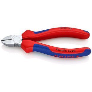 Кусачки&nbsp;боковые&nbsp;(бокорезы),&nbsp;&Oslash;4,0мм, 140мм&nbsp;KNIPEX&nbsp;70&nbsp;05&nbsp;140,&nbsp;хромированные 70 05 140 фото