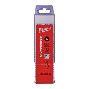 Сверло по металлу THUNDERWEB HSS-G MILWAUKEE, DIN338, &Oslash;11,0x142х94мм, (5шт) 4932352401 фото