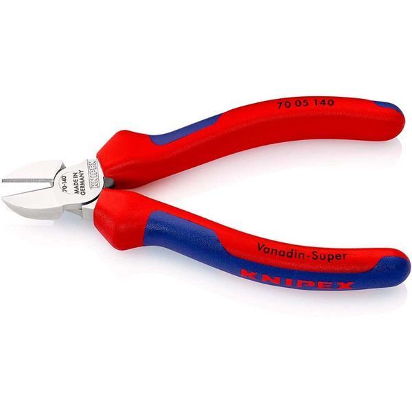 Кусачки&nbsp;боковые&nbsp;(бокорезы),&nbsp;&Oslash;4,0мм, 140мм&nbsp;KNIPEX&nbsp;70&nbsp;05&nbsp;140,&nbsp;хромированные 70 05 140 фото